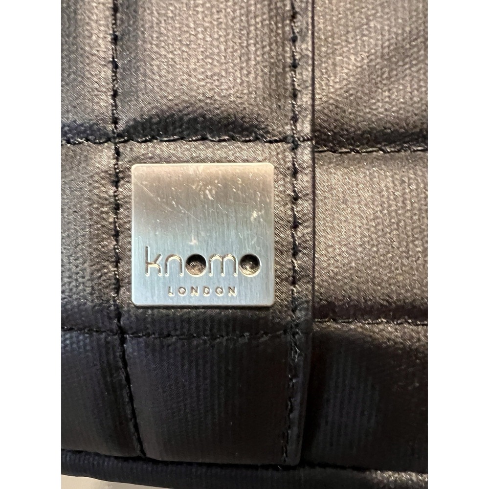 KNOMO London Padded Black Nylon Laptop Briefcase Fits 15" K607170 - Picture 3 of 6